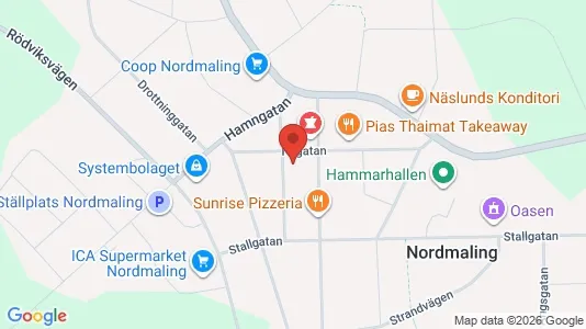 Bostadsfastigheter till försäljning i Nordmaling - kort over placeringen