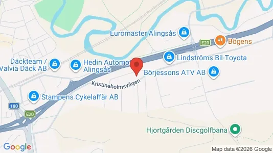 Kontorslokaler att hyra i Alingsås - kort over placeringen