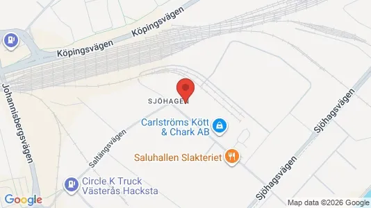 Kontorslokaler att hyra i Västerås - kort over placeringen