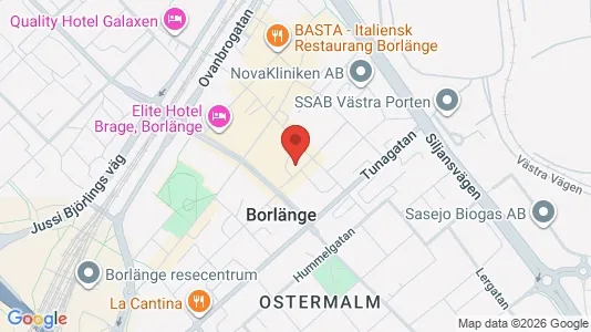 Affärslokaler till försäljning i Borlänge - kort over placeringen