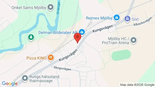 Kontorslokaler att hyra i Mjölby - kort over placeringen