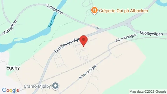 Kontorslokaler att hyra i Mjölby - kort over placeringen