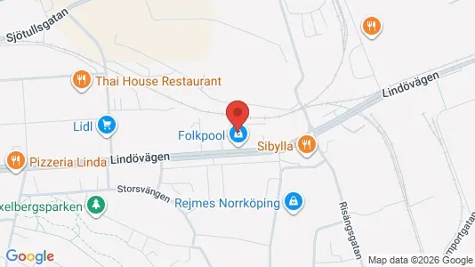 Kontorslokaler att hyra i Norrköping - kort over placeringen