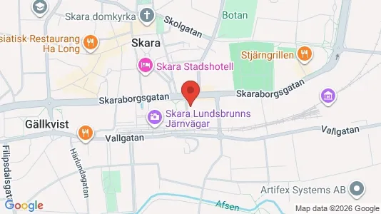 Lagerlokaler att hyra i Skara - kort over placeringen