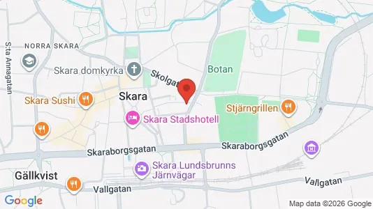 Affärslokaler att hyra i Skara - kort over placeringen