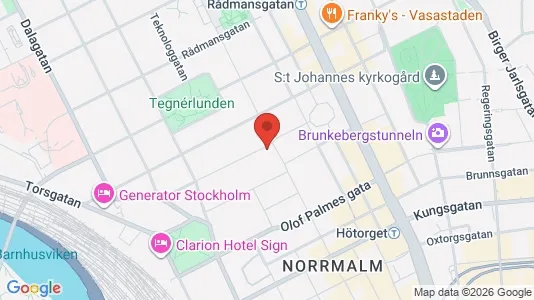 Kontorslokaler att hyra i Stockholm Innerstad - kort over placeringen