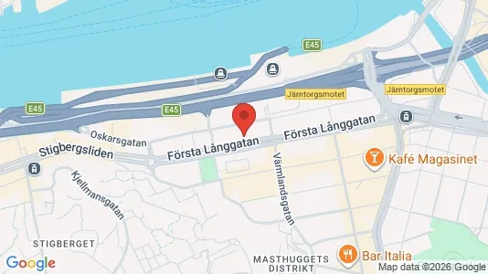 Kontorslokaler att hyra i Göteborg Centrum - kort over placeringen