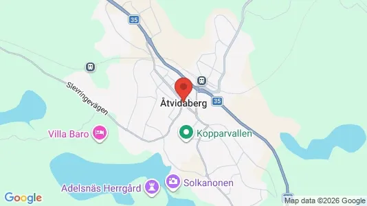 Kontorslokaler att hyra i Åtvidaberg - kort over placeringen