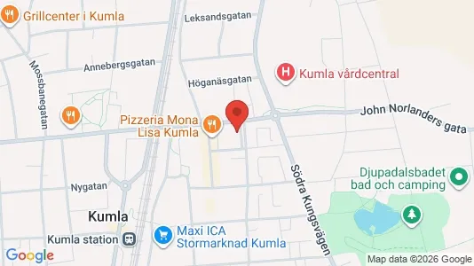 Affärslokaler att hyra i Kumla - kort over placeringen