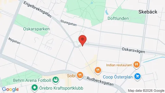 Affärslokaler att hyra i Örebro - kort over placeringen