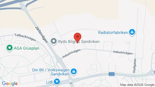 Kontorslokaler att hyra i Sandviken - kort over placeringen
