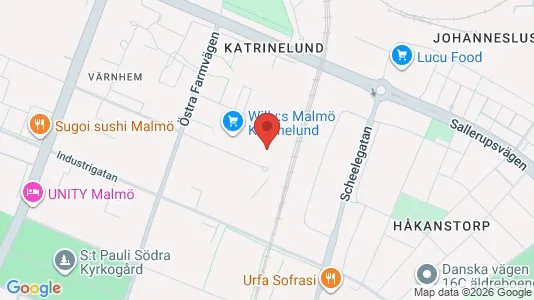 Affärslokaler att hyra i Malmö Centrum - kort over placeringen