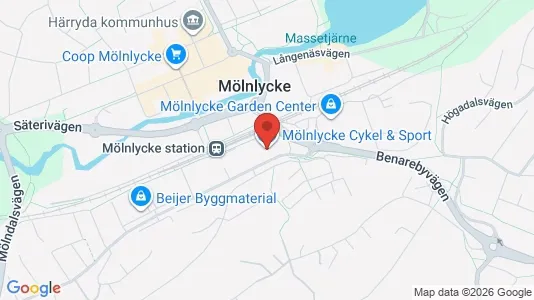 Affärslokaler att hyra i Härryda - kort over placeringen