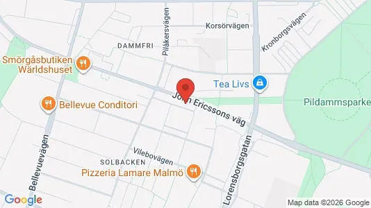 Kontorslokaler att hyra i Malmö Centrum - kort over placeringen