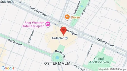 Affärslokaler att hyra i Östermalm - kort over placeringen