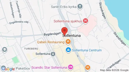 Affärslokaler till försäljning i Sollentuna - kort over placeringen