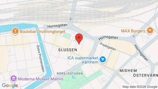 Kontorslokaler att hyra i Malmö Centrum - kort over placeringen