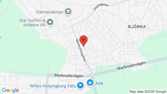 Affärslokaler att hyra i Helsingborg - kort over placeringen