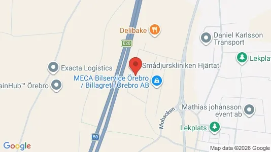 Affärslokaler att hyra i Örebro - kort over placeringen