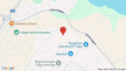 Affärslokaler att hyra i Täby - kort over placeringen