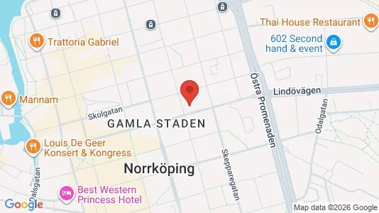 Affärslokaler att hyra i Norrköping - kort over placeringen