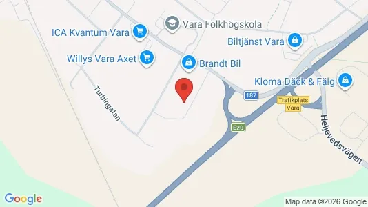 Lagerlokaler att hyra i Vara - Bild från Google Street View