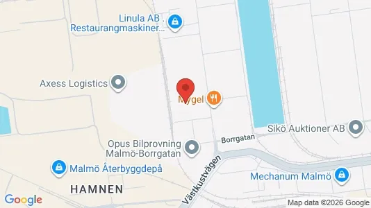 Lagerlokaler att hyra i Malmö Centrum - Bild från Google Street View