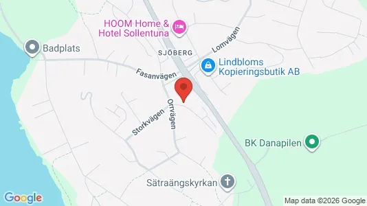 Affärslokaler att hyra i Sollentuna - kort over placeringen