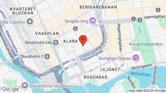 Kontorslokaler att hyra i Stockholm Innerstad - kort over placeringen