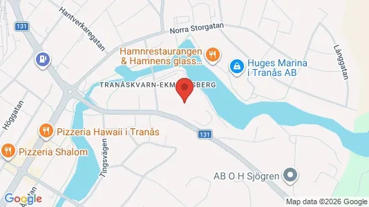Kontorslokaler att hyra i Tranås - kort over placeringen