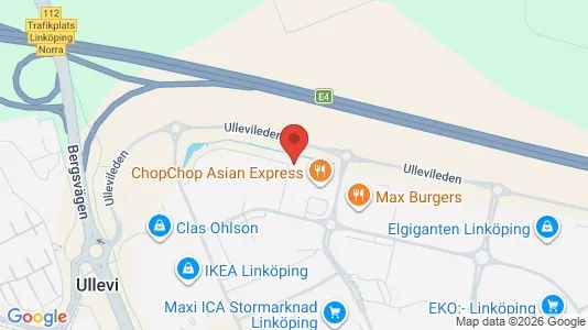 Kontorslokaler att hyra i Linköping - kort over placeringen
