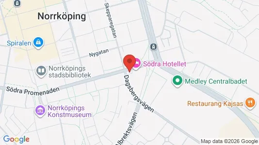 Kontorslokaler att hyra i Norrköping - kort over placeringen