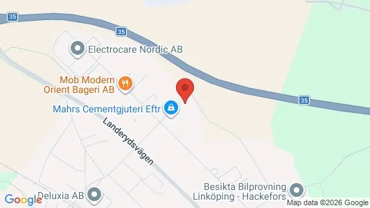 Lagerlokaler att hyra i Linköping - kort over placeringen