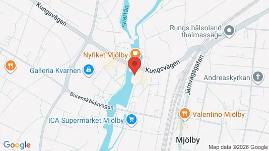 Kontorslokaler att hyra i Mjölby - kort over placeringen