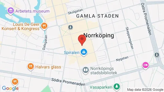 Kontorslokaler att hyra i Norrköping - kort over placeringen