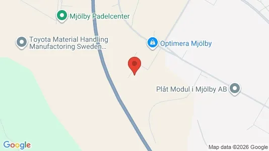 Lagerlokaler att hyra i Mjölby - kort over placeringen