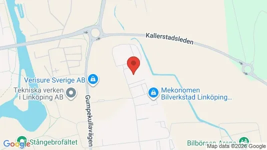 Lagerlokaler att hyra i Linköping - kort over placeringen