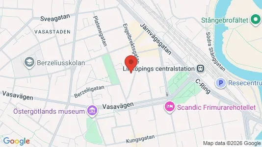 Kontorslokaler att hyra i Linköping - kort over placeringen