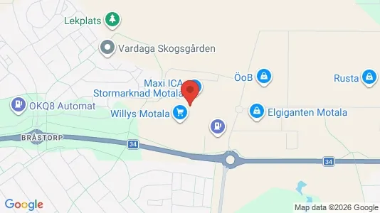 Kontorslokaler att hyra i Motala - kort over placeringen