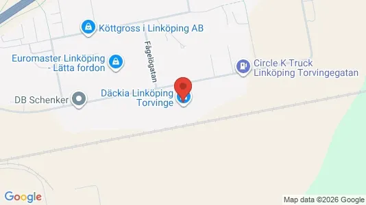 Kontorslokaler att hyra i Linköping - kort over placeringen
