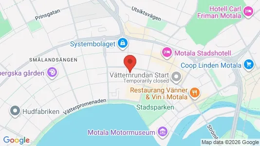 Kontorslokaler att hyra i Motala - kort over placeringen