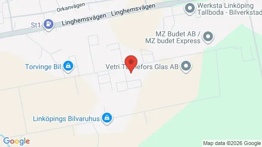 Kontorslokaler att hyra i Linköping - kort over placeringen
