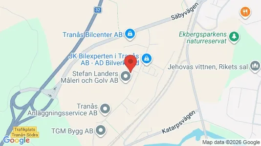 Kontorslokaler att hyra i Tranås - kort over placeringen