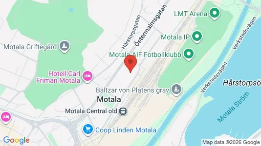Kontorslokaler att hyra i Motala - kort over placeringen