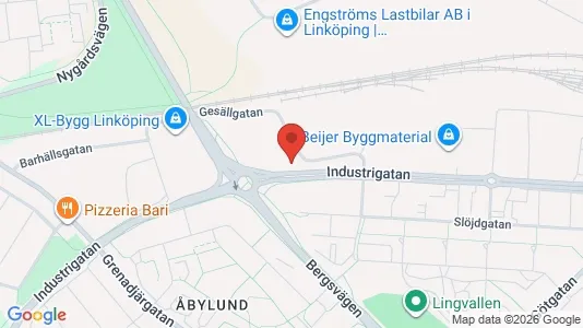 Kontorslokaler att hyra i Linköping - kort over placeringen
