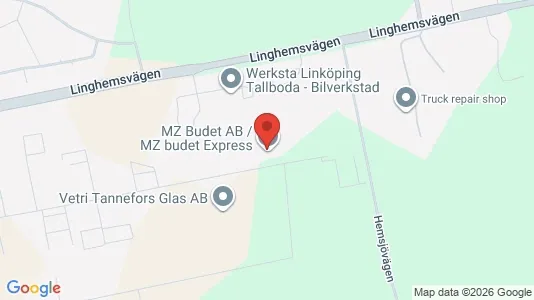 Kontorslokaler att hyra i Linköping - kort over placeringen