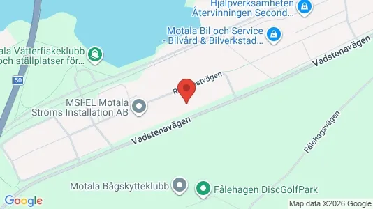 Lagerlokaler till försäljning i Motala - kort over placeringen