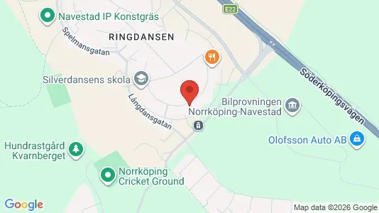 Affärslokaler att hyra i Norrköping - kort over placeringen