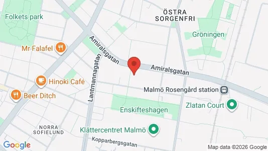 Affärslokaler att hyra i Malmö Centrum - kort over placeringen