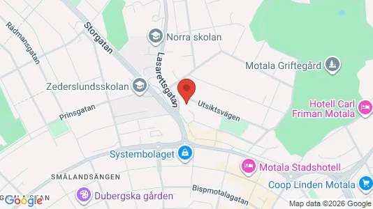 Affärslokaler till försäljning i Motala - Bild från Google Street View